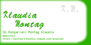 klaudia montag business card